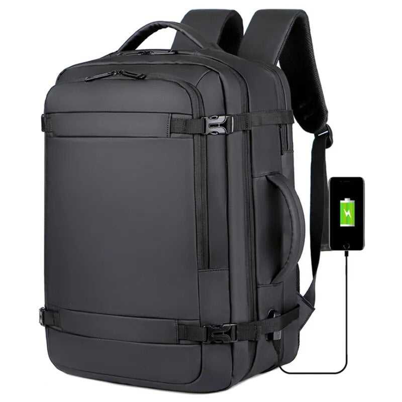 40L Expandable Water Resistant Travel Backpack 14:771#Escalable Black;5:310#18inch(32x46x15)cm;200007763:201336100 69 $ Travel Backpacks Air Assist - Less Stress Air Assist - Less Stress