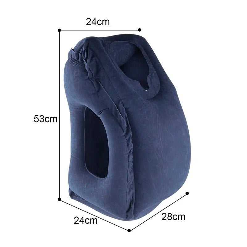 Inflatable Travel Sleeping Cushion Neck Pillow 14:193#Gray 39 $ Airplane Cushions & Beds Air Assist - Less Stress Air Assist - Less Stress