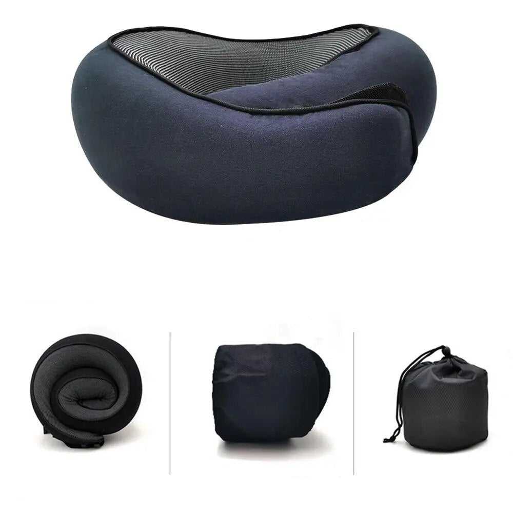 Memory Foam Neck Cushion 14:193#Black;200007763:201336100 34 $ Travel Pillows Air Assist - Less Stress Air Assist - Less Stress