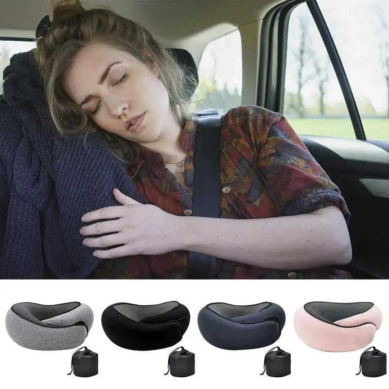 Memory Foam Neck Cushion 14:193#Black;200007763:201336100 34 $ Travel Pillows Air Assist - Less Stress Air Assist - Less Stress