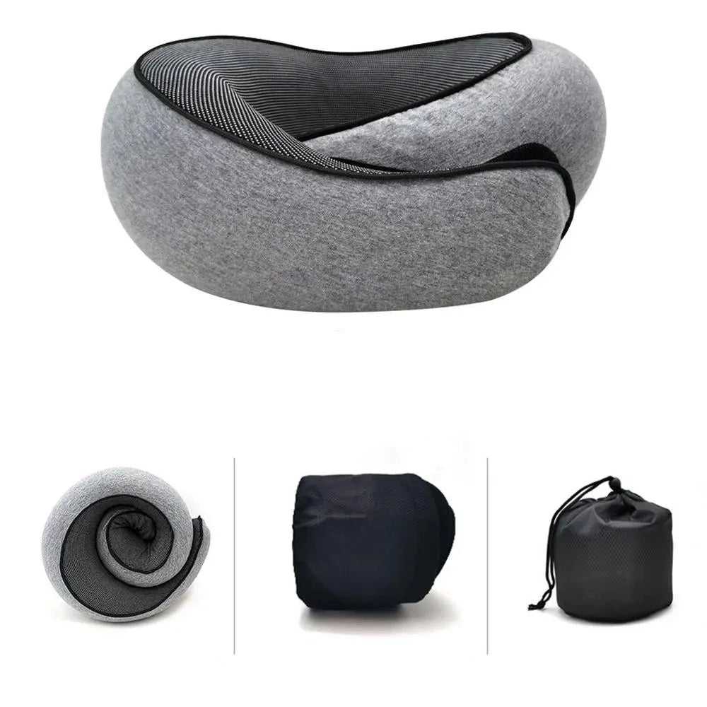 Memory Foam Neck Cushion 14:193#Black;200007763:201336100 34 $ Travel Pillows Air Assist - Less Stress Air Assist - Less Stress