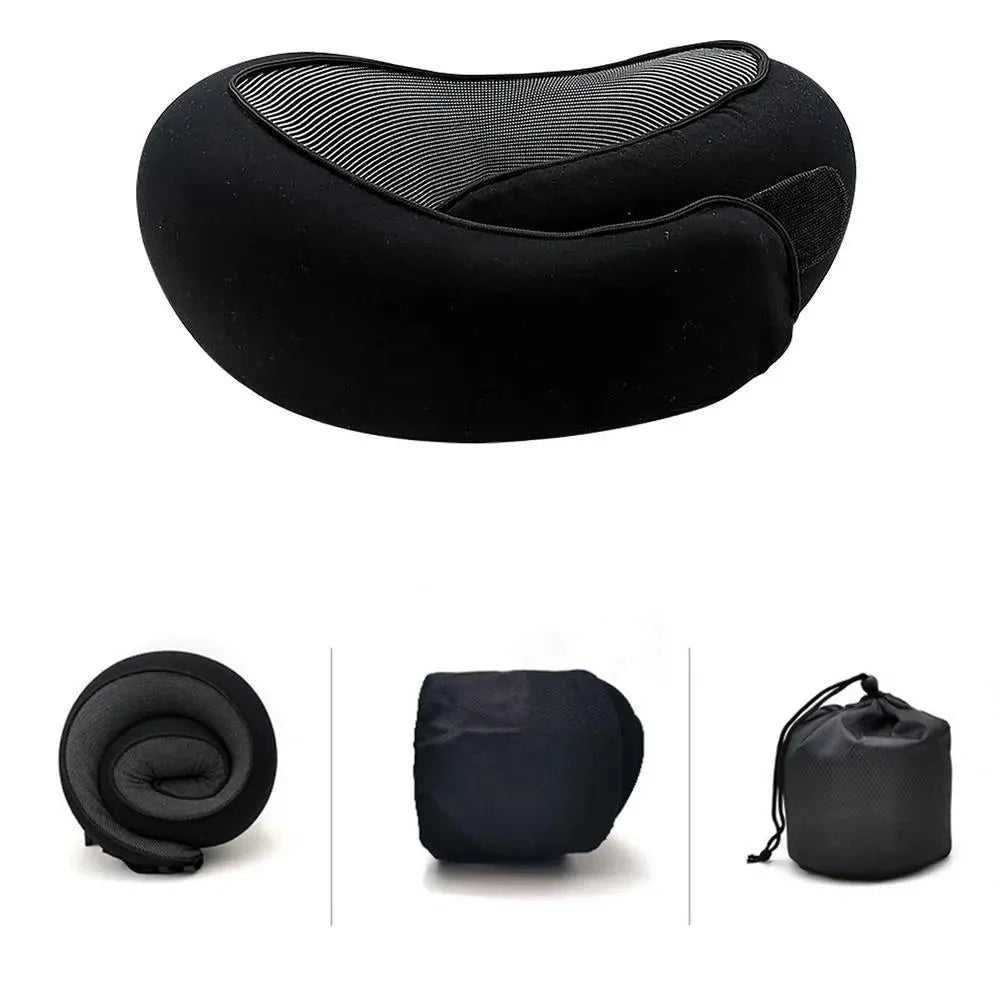 Memory Foam Neck Cushion 14:193#Black;200007763:201336100 34 $ Travel Pillows Air Assist - Less Stress Air Assist - Less Stress