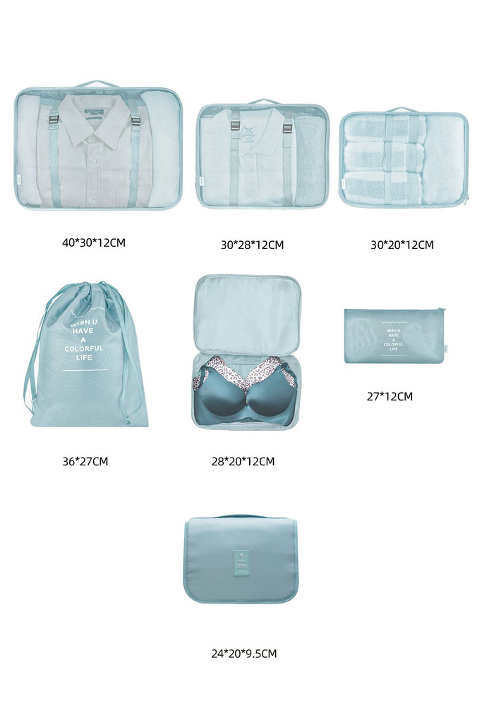 7-Piece Set Travel Bag Organizer