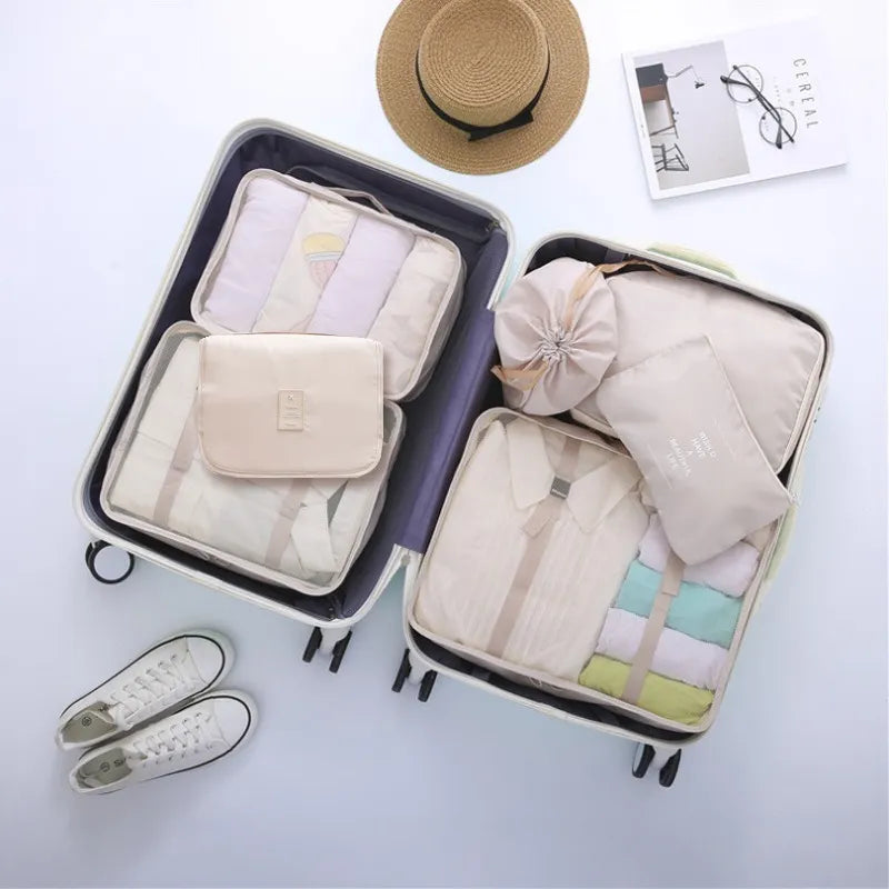 7-Piece Set Travel Bag Organizer